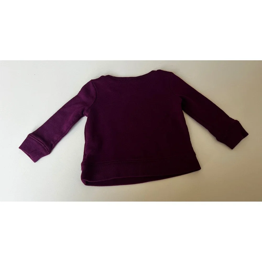 GAP Baby Girl's Crew Neck Sweatshirt Top Logo Active‎ Beach Plum 12-18 Months